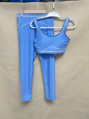 ALO Blue Tank Top and Stretch Pants — Exceptional Quality, Size M